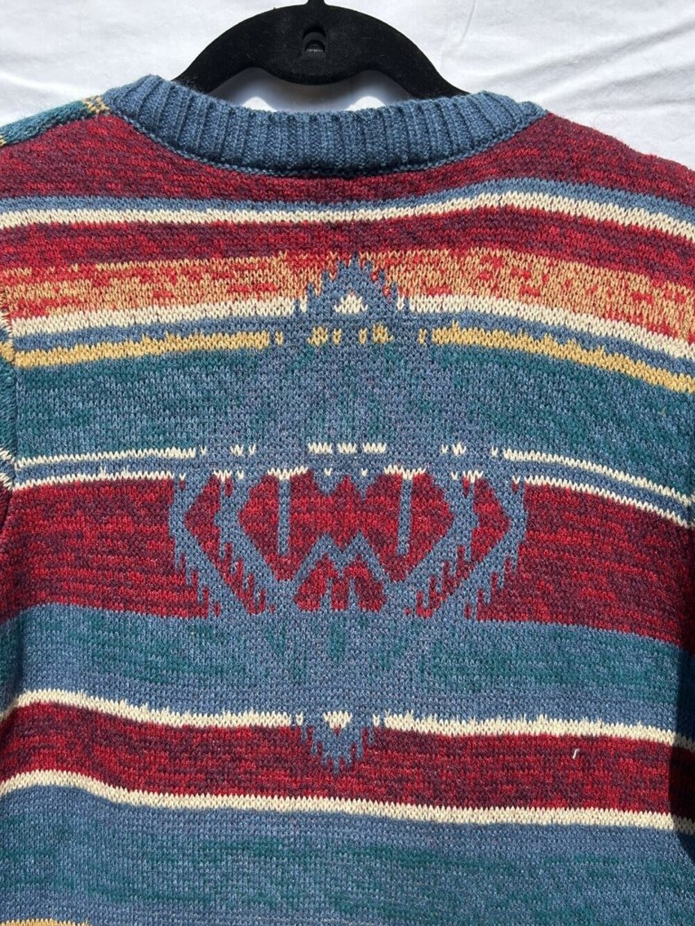 Aztec Wrangler Western Ranch Duster Long Open Cardigan Sweater Women's Medium - Picture 6 of 7